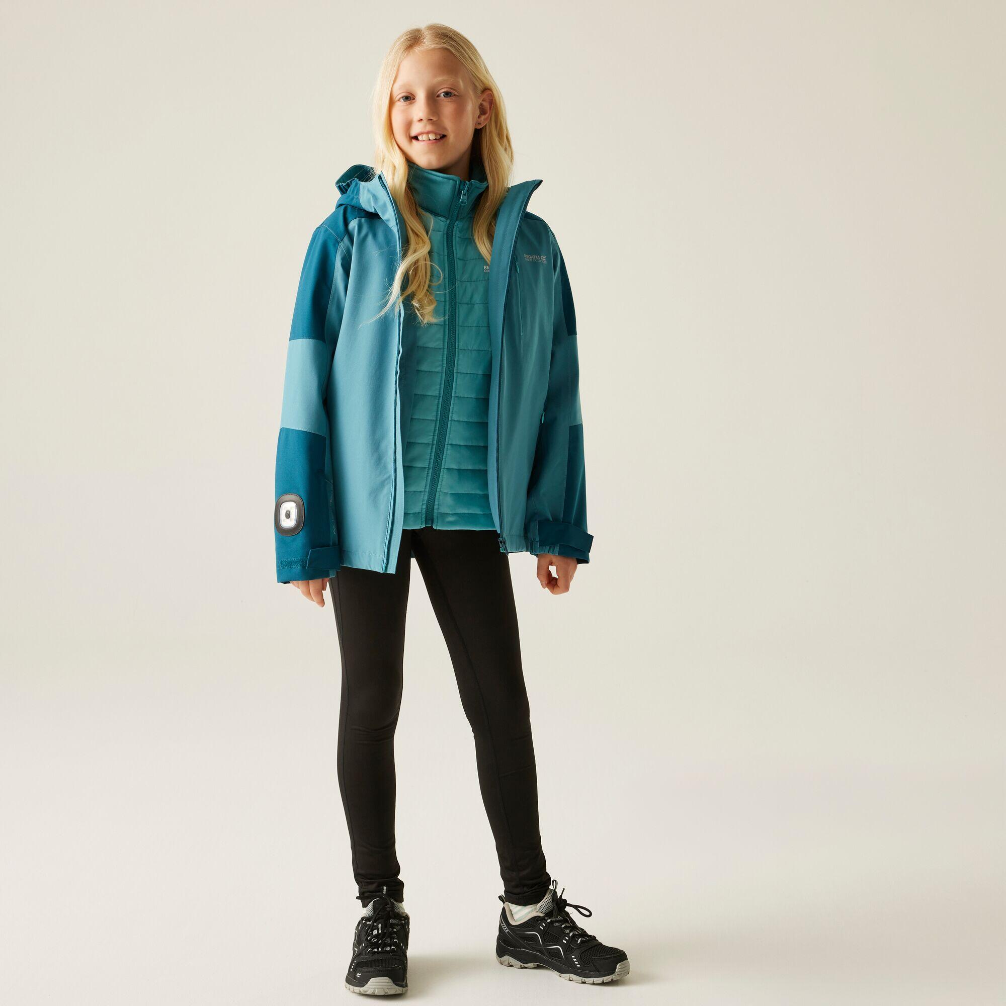 Chaqueta impermeable, transpirable y elástica 3 en 1 Trekktain para niños 3/7