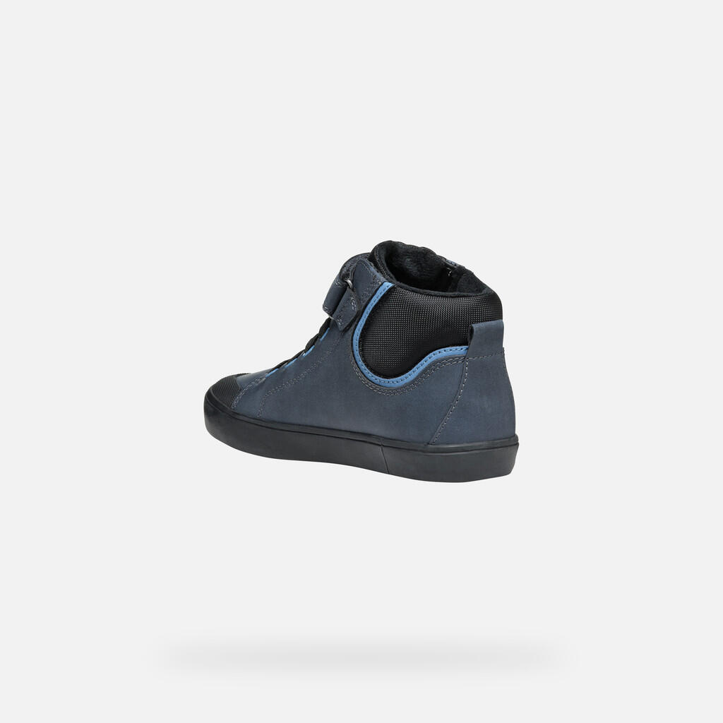 Baskets Garçon J GISLI BOY Bleu Marine/Bleu Clair 6/7