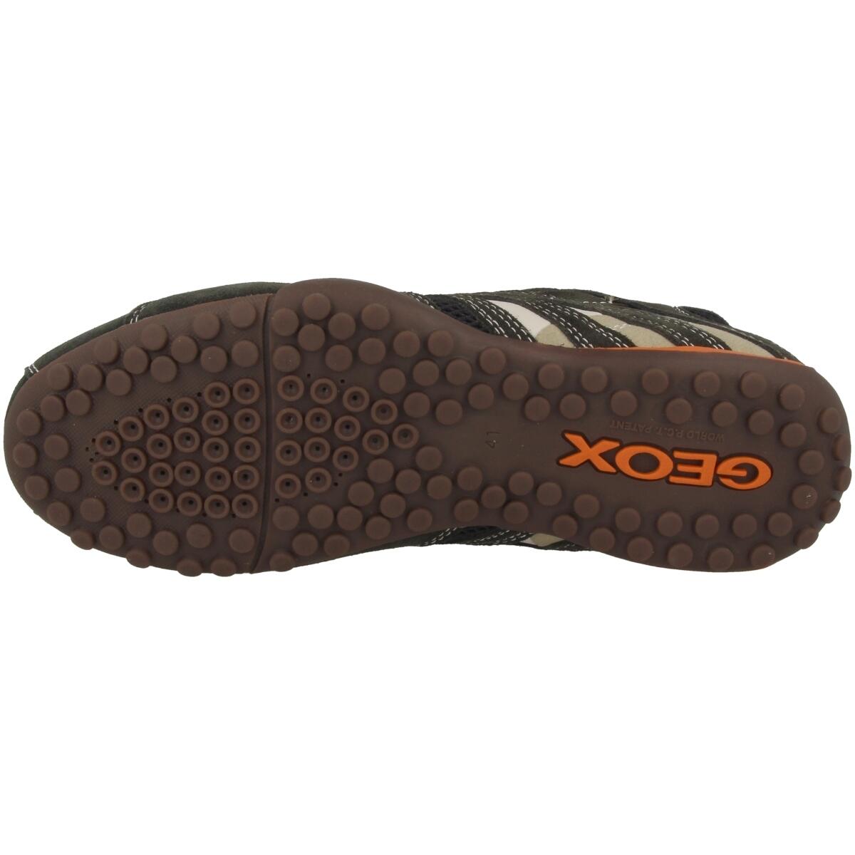 Geox U Snake L SCAM. + MESH Herren Sneaker U4207L  C1300 Dark Grey/Off White 5/5