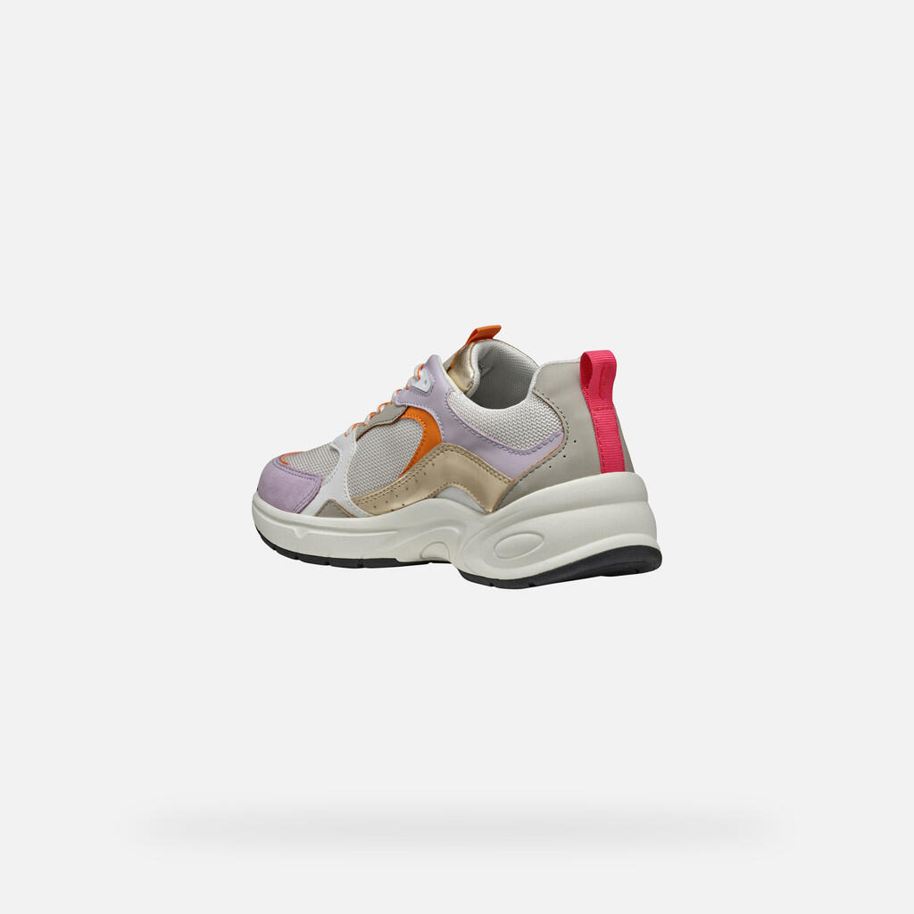 Baskets Femme D ZARVIA Blanc Cassé/Lilas 6/7