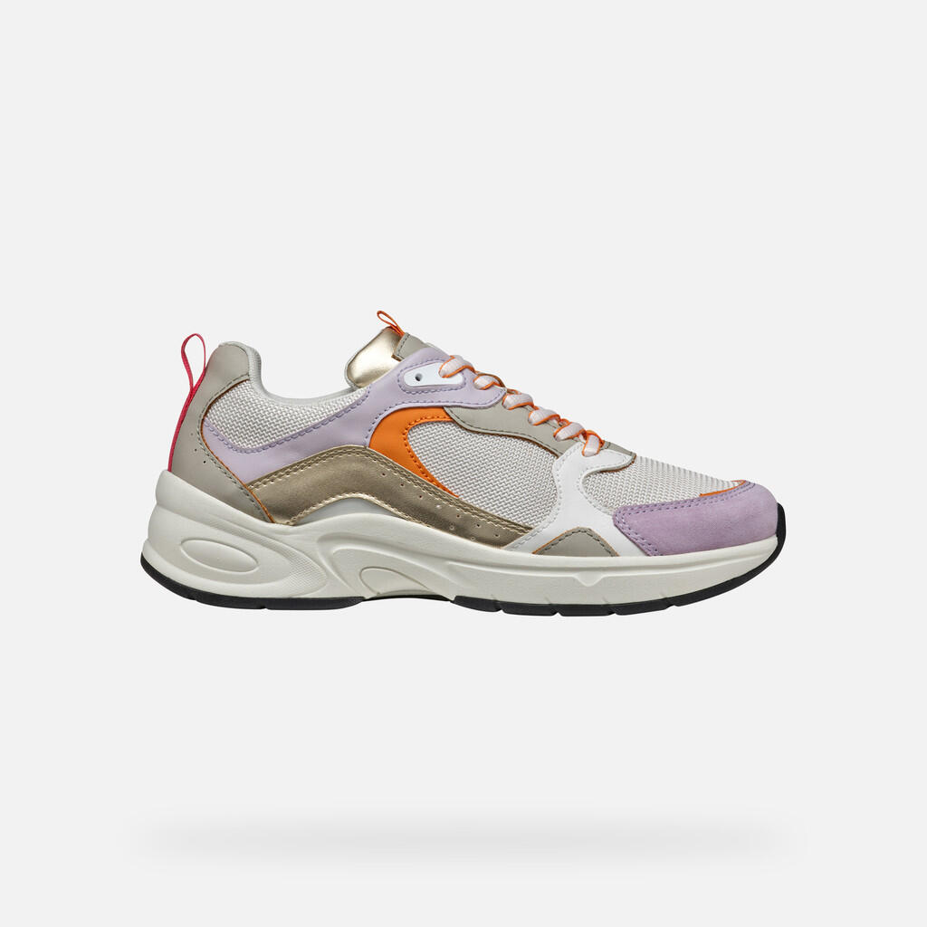 Baskets Femme D ZARVIA Blanc Cassé/Lilas 2/7