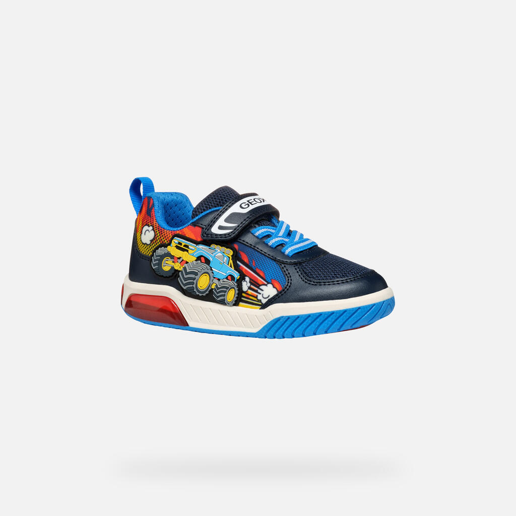 Baskets Garçon J INEK BOY Bleu Marine/Bleu Clair 4/7