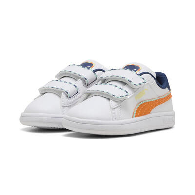 Zapatillas Smash 3.0 Playdate infantiles PUMA Black Gold Moon Yellow