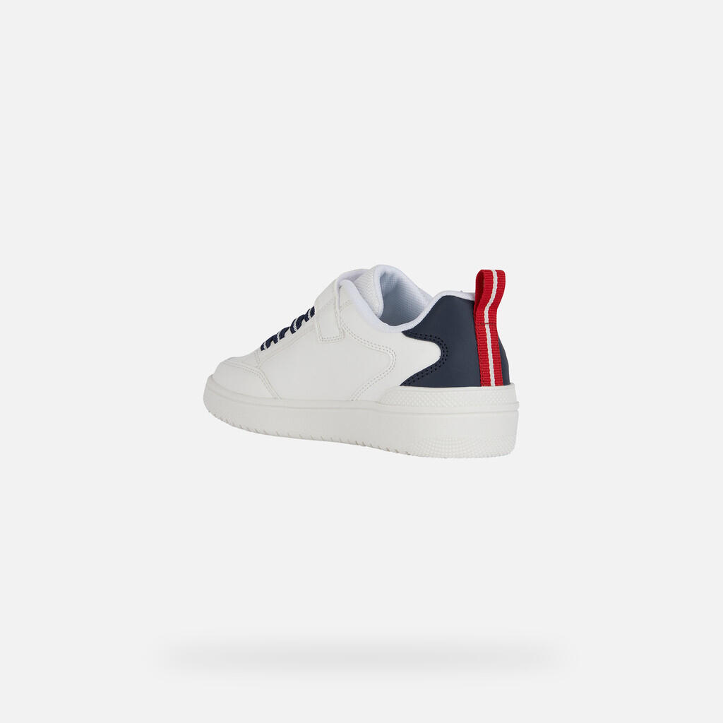 Baskets Garçon J WASHIBA BOY Blanc/Bleu Marine 4/7