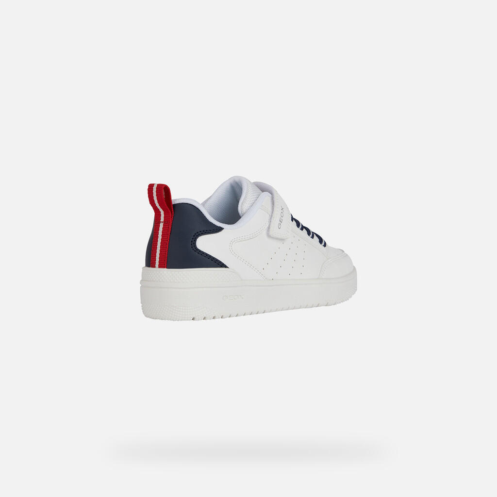 Baskets Garçon J WASHIBA BOY Blanc/Bleu Marine 5/7
