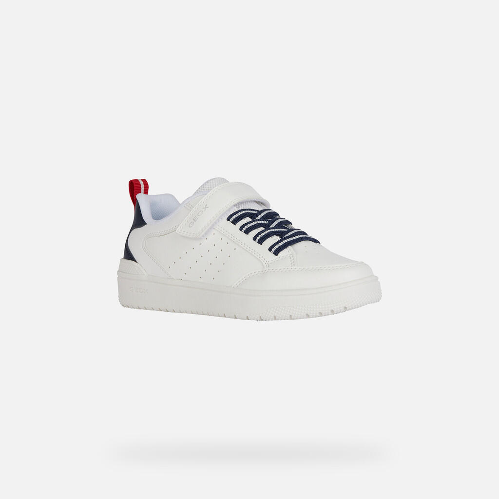 Baskets Garçon J WASHIBA BOY Blanc/Bleu Marine 3/7