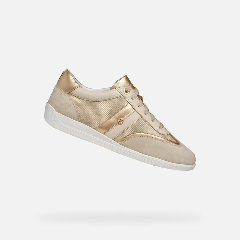 Baskets Femme D MYRIA Or Clair/Beige Clair