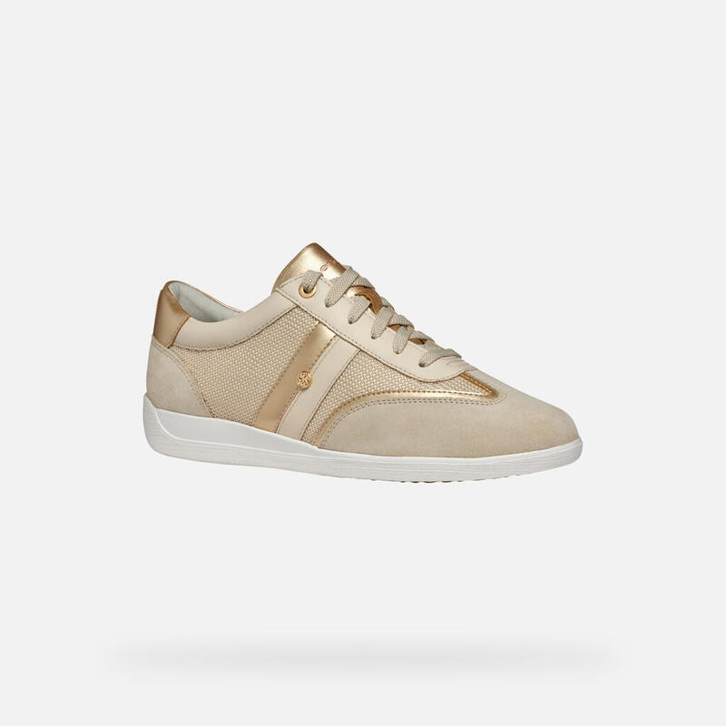 Baskets Femme D MYRIA Or Clair/Beige Clair