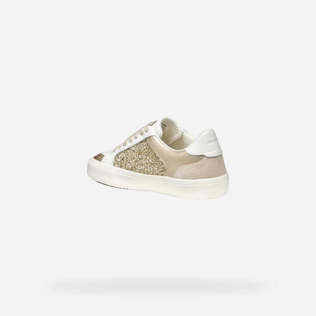 Baskets Femme D EMMELENY Blanc/Or 4/7