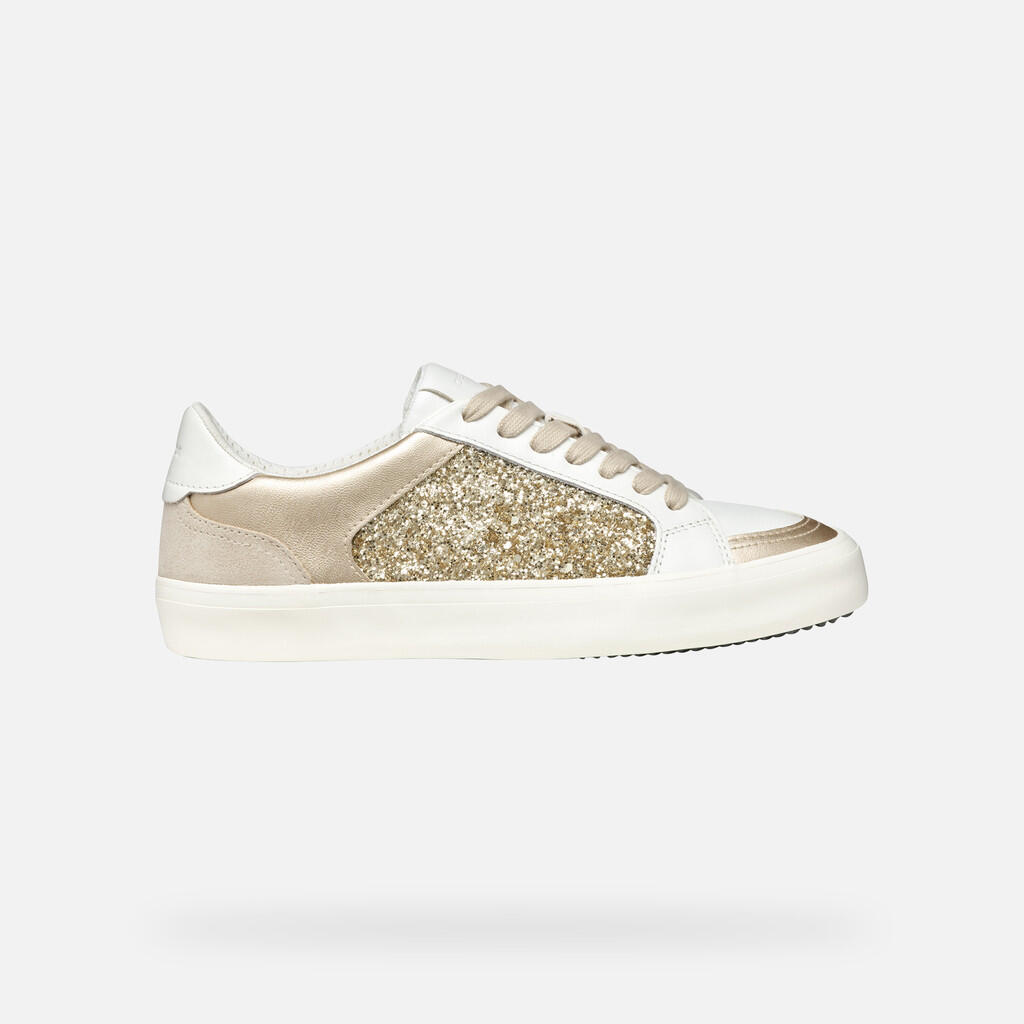 Baskets Femme D EMMELENY Blanc/Or 2/7