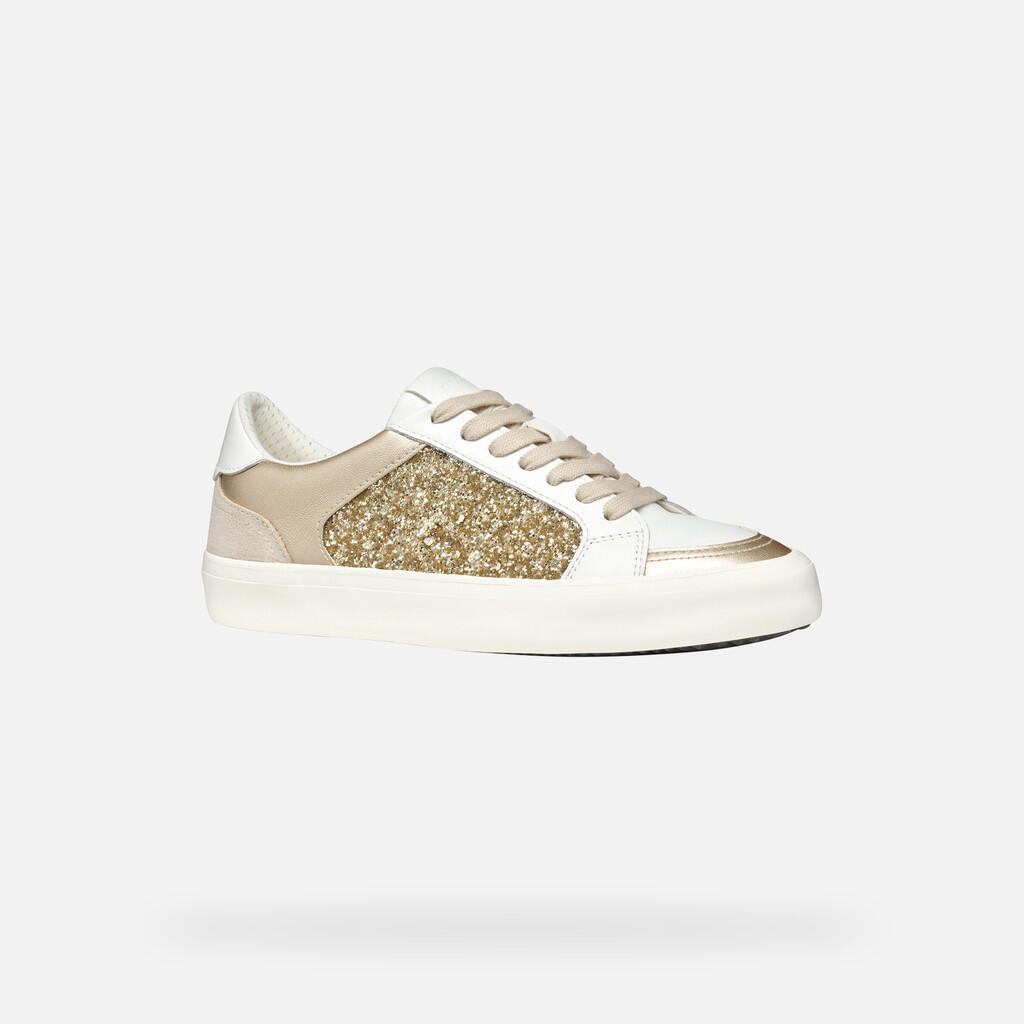 Baskets Femme D EMMELENY Blanc/Or 3/7