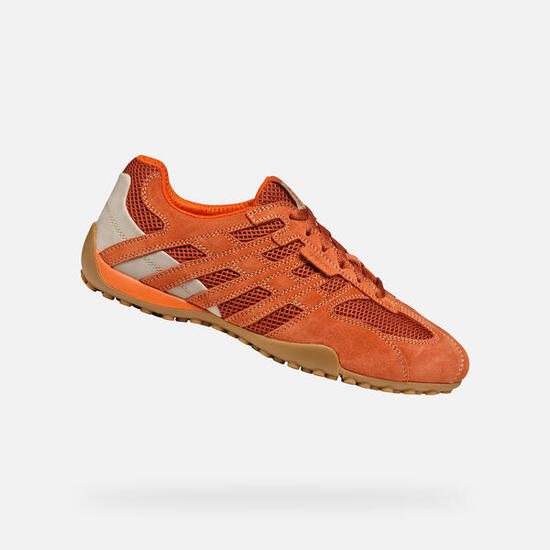 Geox U Snake Original A - Herren Leder Sneaker U55MNA 02214 C6014 Orange
