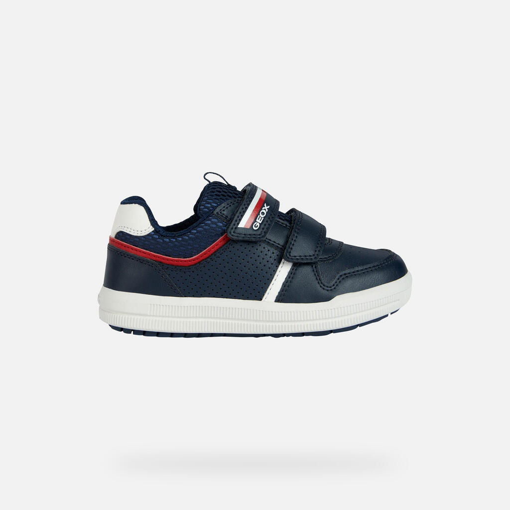 Baskets Garçon J ARZACH BOY Bleu Marine/Rouge 2/7