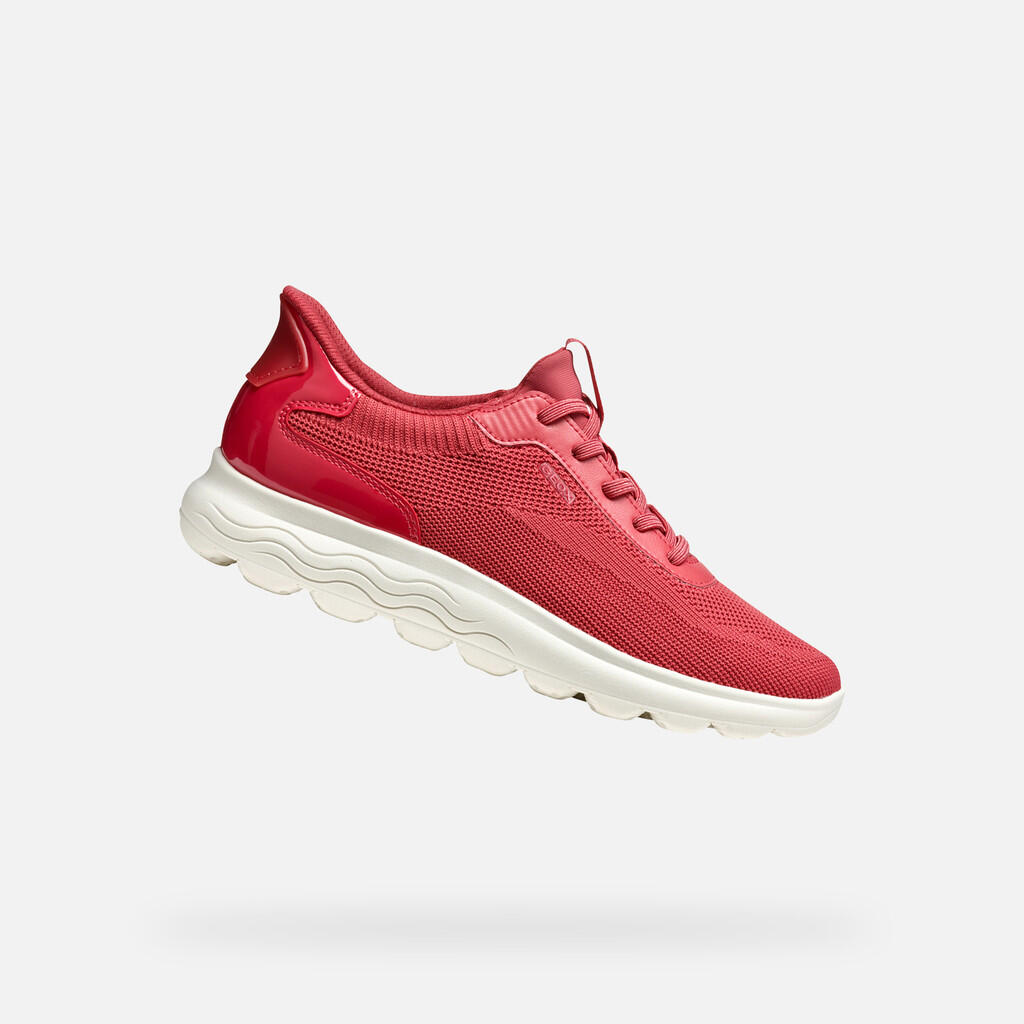 Geox - Baskets Femme D Spherica Plus Corail - Chaussures De Sport - Orange|rouge - 39 - Decathlon