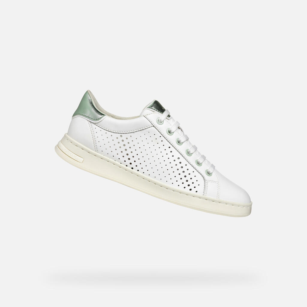 Geox - Baskets Femme D Jaysen Blanc/menthe - Baskets - Blanc|vert - 39 - Decathlon