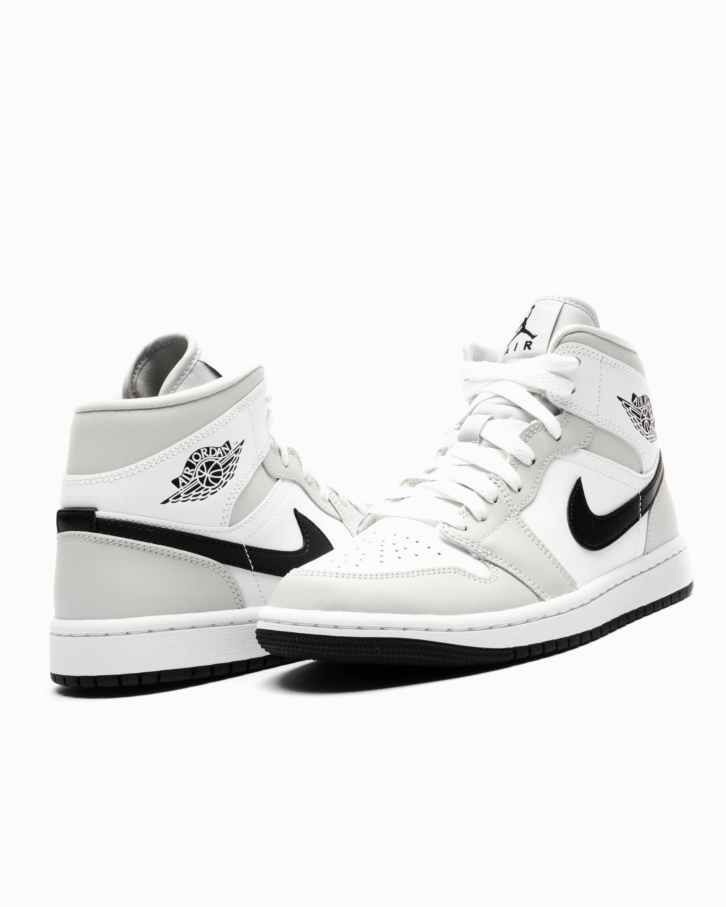 Nike Air Jordan 1 Mid White Light Smoke Grey Sneaker Damen 4/5
