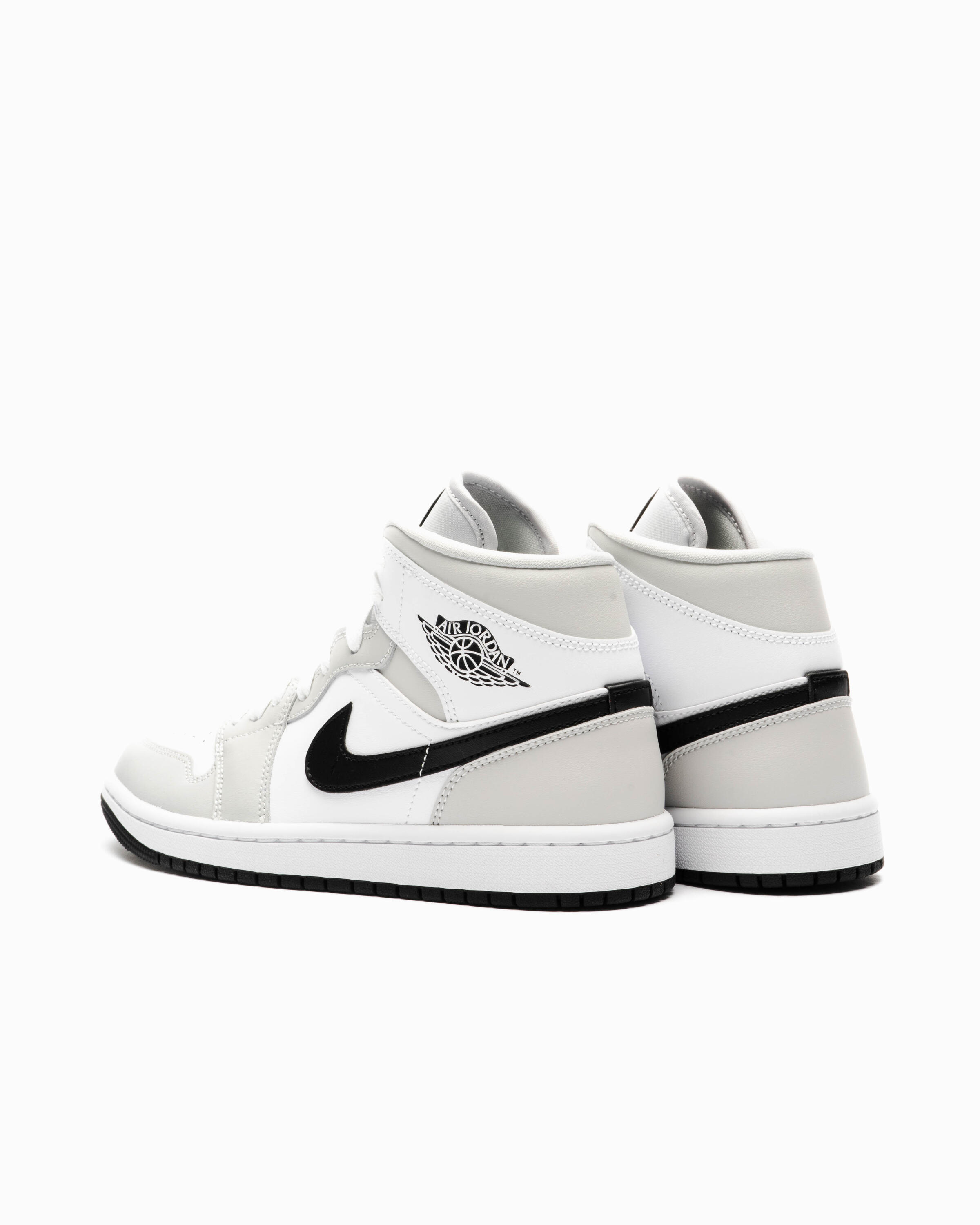 Nike Air Jordan 1 Mid White Light Smoke Grey Sneaker Damen 3/5