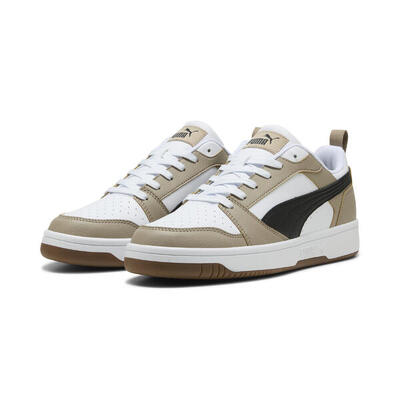 Rebound v6 low sneakers puma white black ice coffee beige