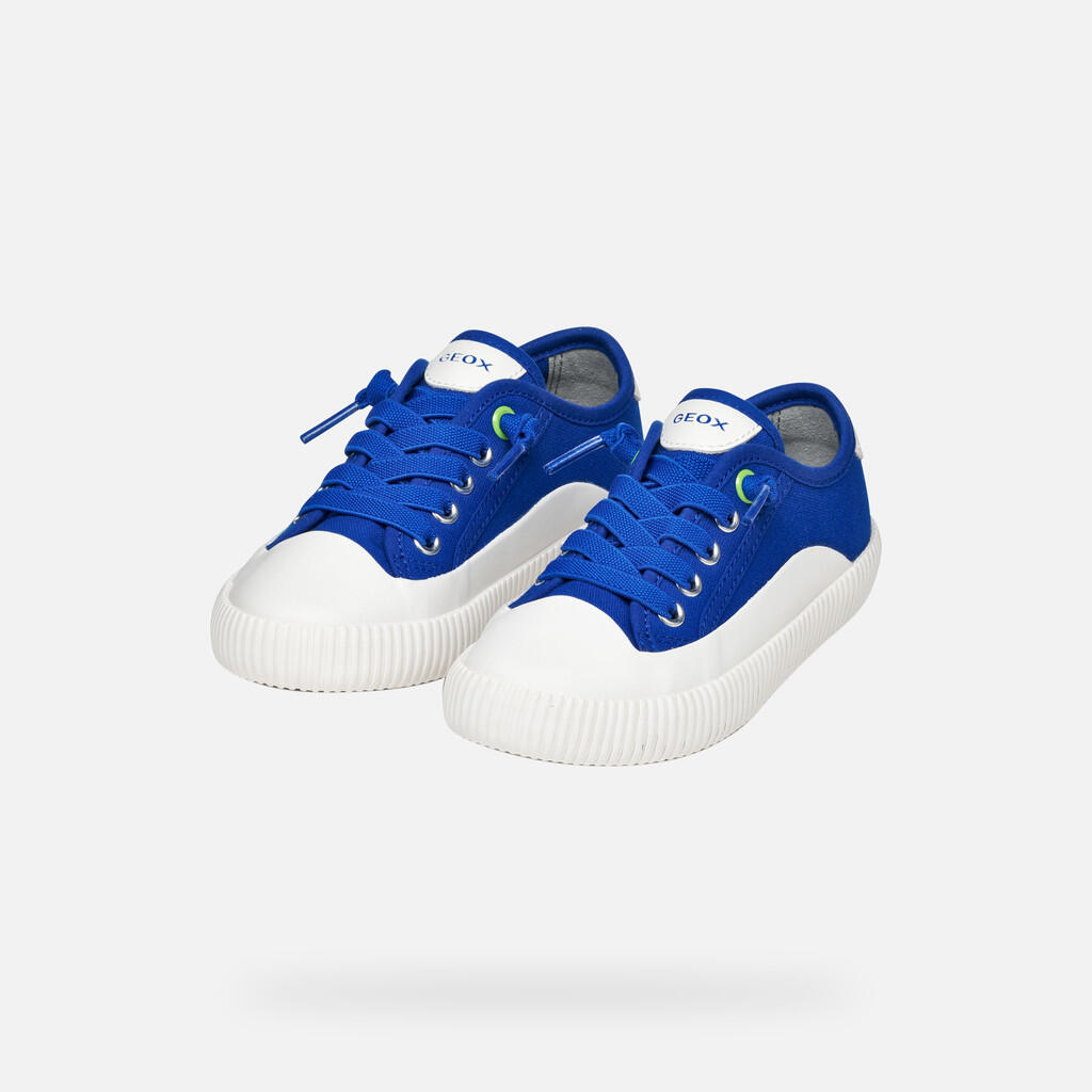 Baskets Garçon J TIPPESTE BOY Bleu Roi/Lime 3/7