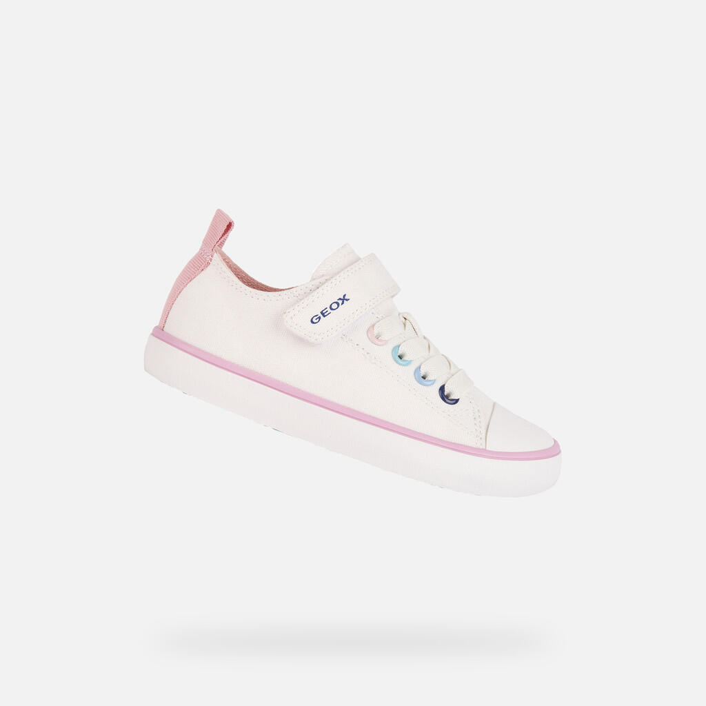 Geox - Baskets Fille J Gisli Girl Blanc - Chaussures De Sport - Blanc - Decathlon