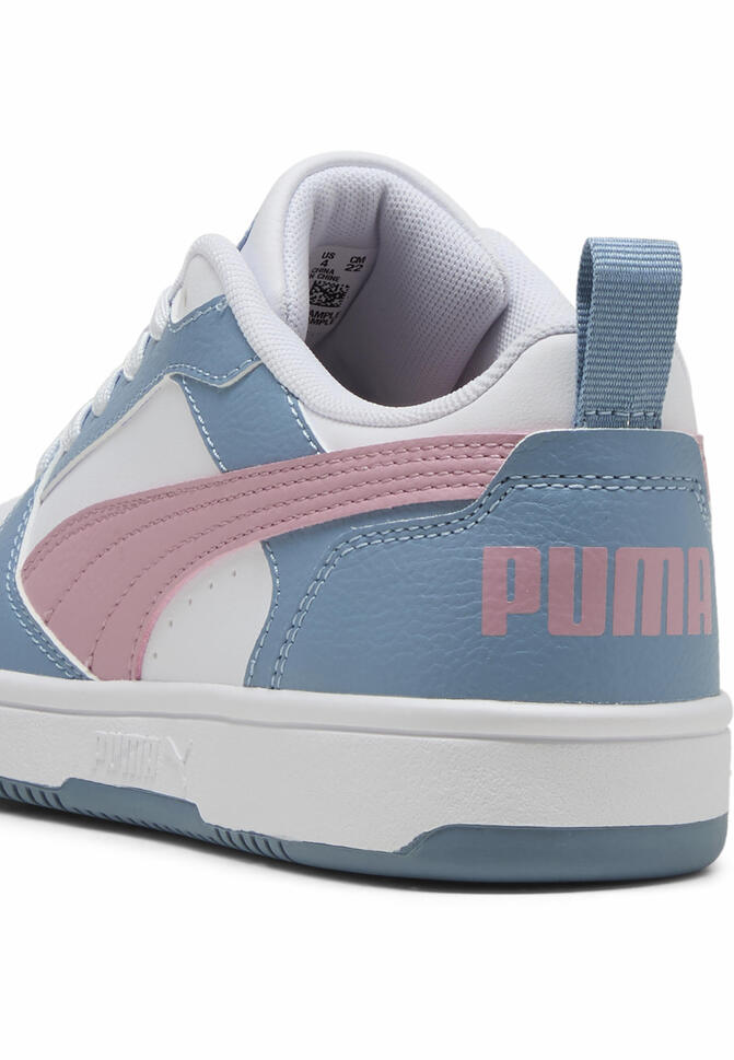 Młodzieżowe sneakersy Rebound V6 Lo PUMA White Poised Pink Cool Blue