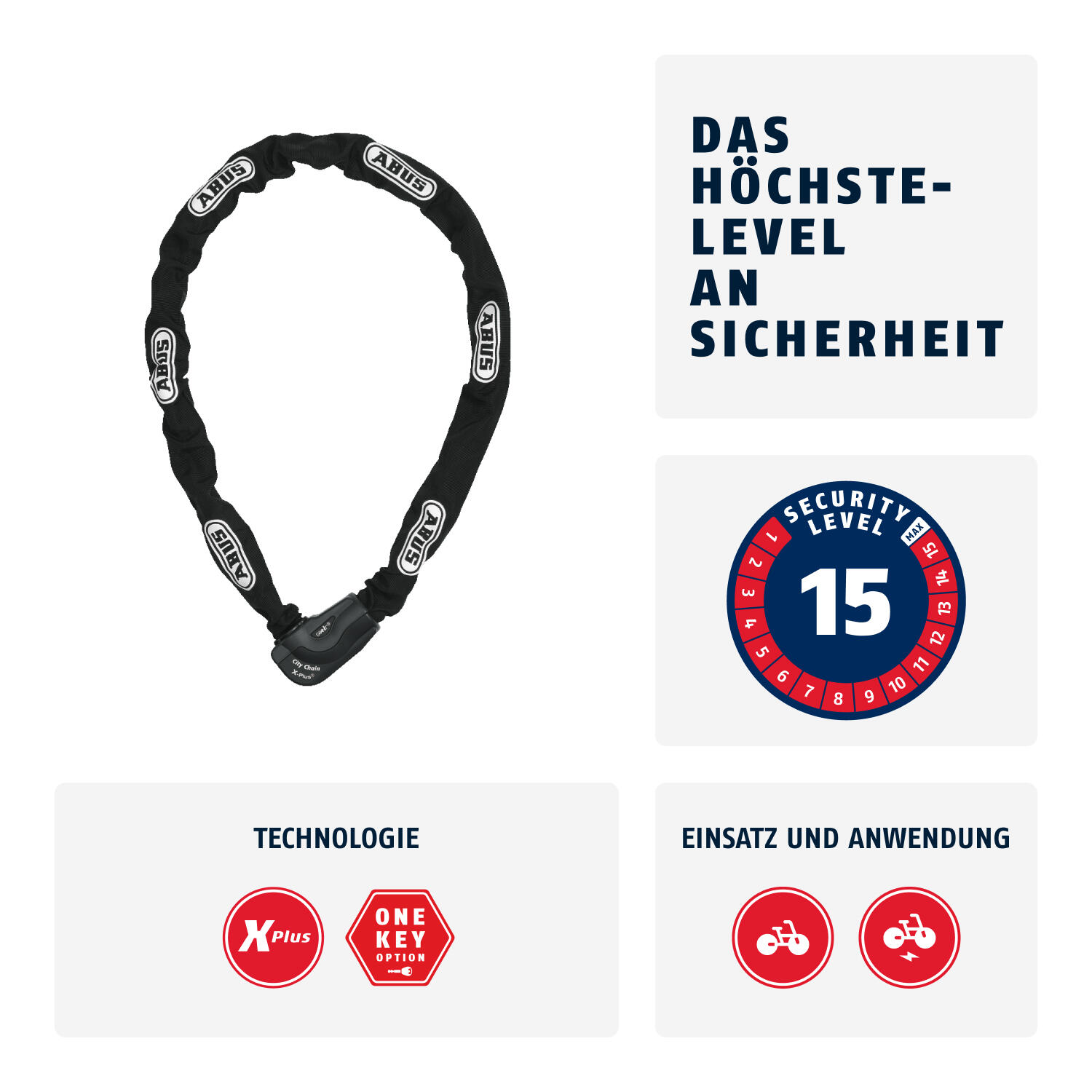 ABUS Granit City Chain X-Plus 1060/140 ART3 — 140 cm, Nero. 4/4