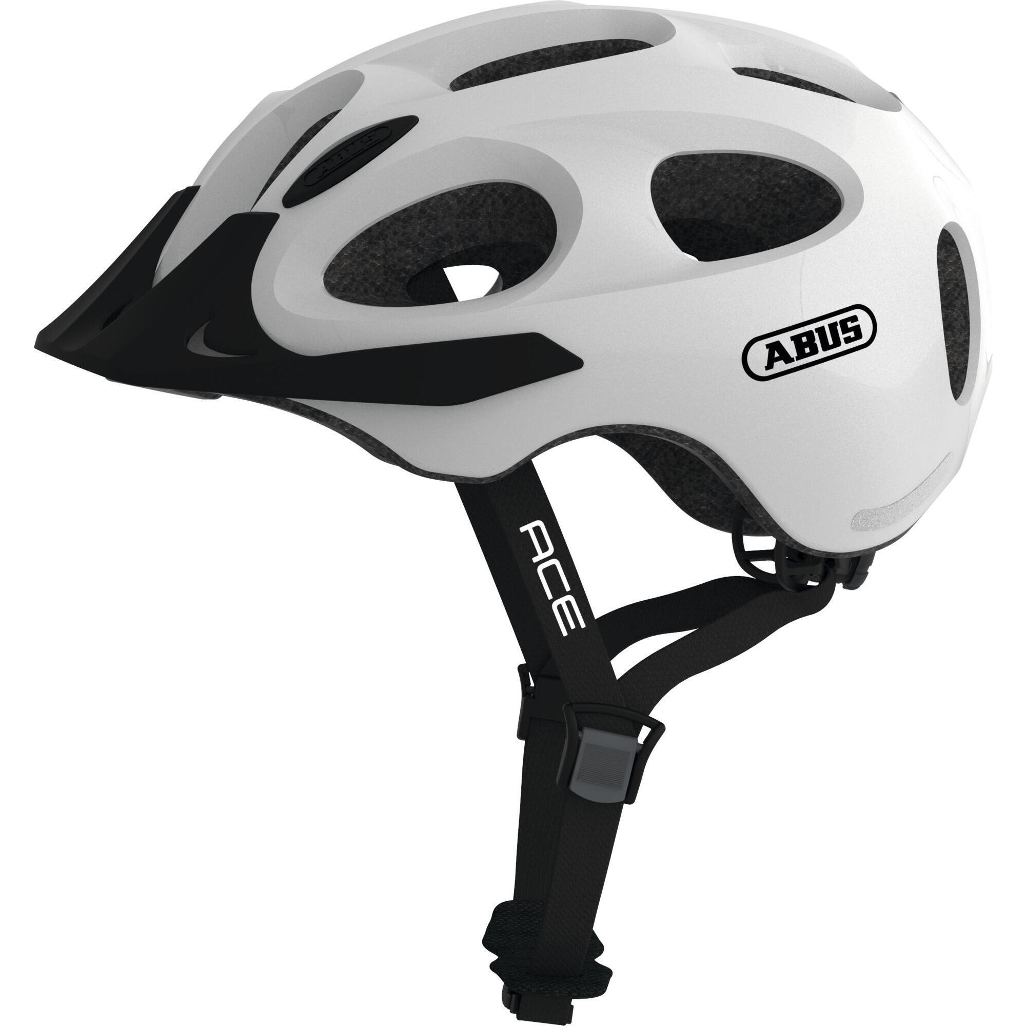 Abus - Casque Pour Enfants Et Adolescents "youn-i Ace", Blanc - Casque - Blanc|noir - 44 L - Decathlon