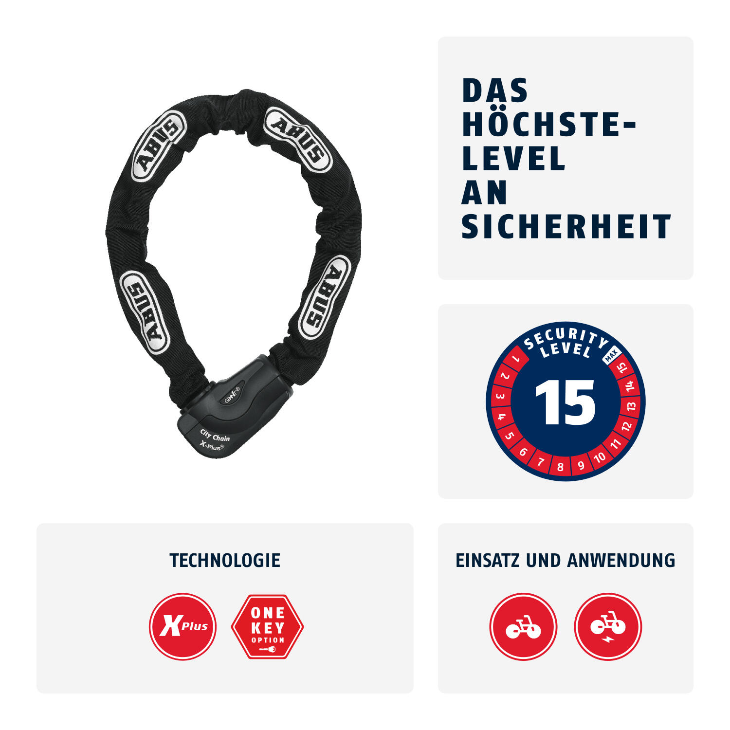 Antivol De Chaîne Granit Citychain Xplus 1060/85 4/4