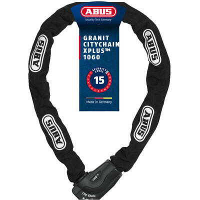 Abus granit city chain x-plus 1060/110 - art3 - 10mm - zwart
