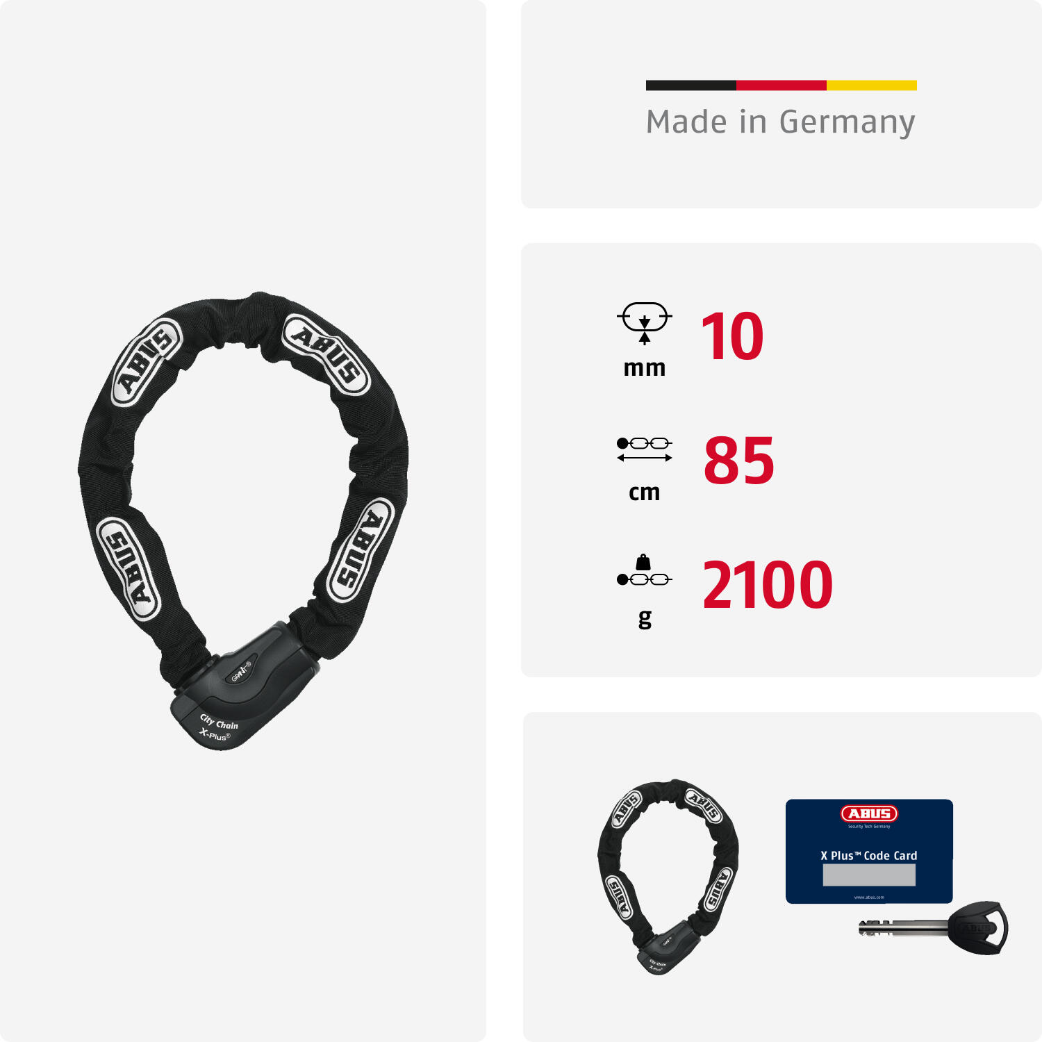 Antivol De Chaîne Granit Citychain Xplus 1060/85 3/4
