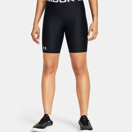 Short long Under Armour HeatGear® Cycliste pour femme Noir