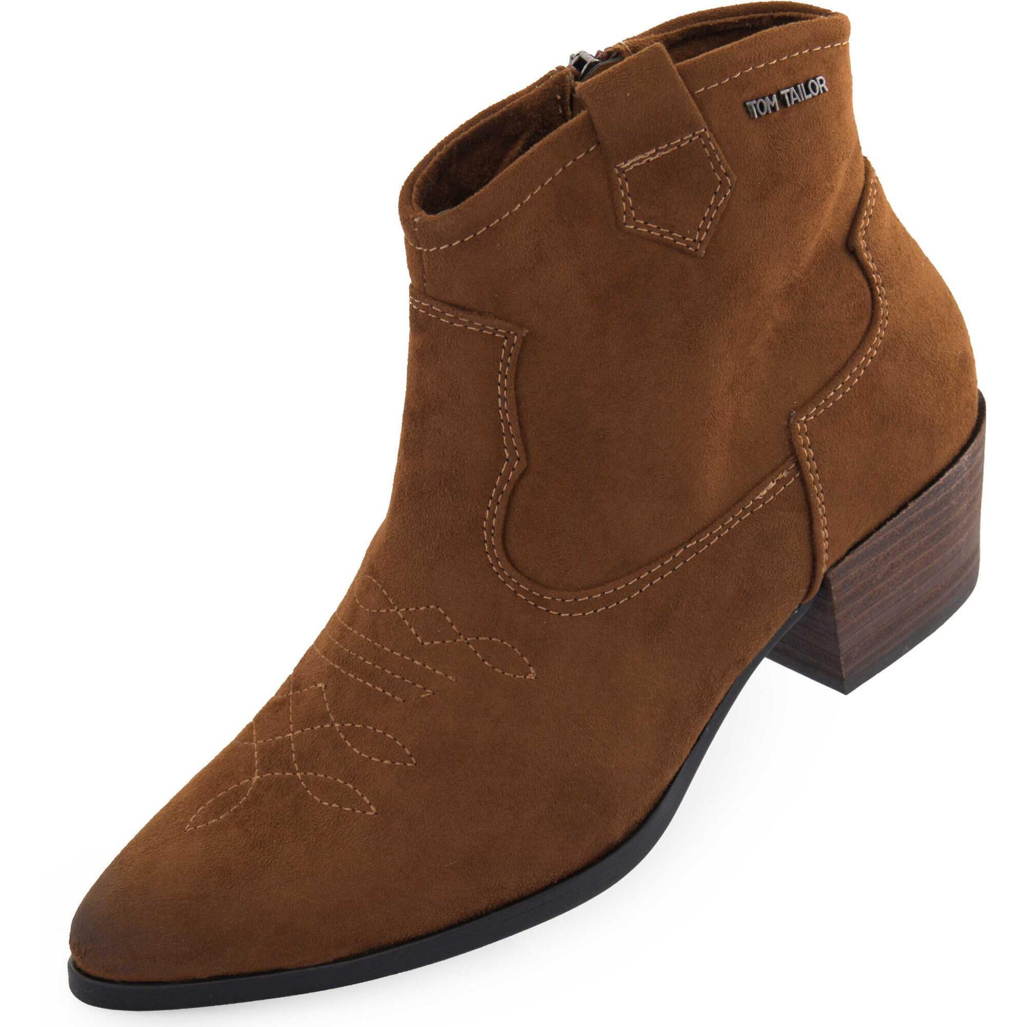 Skórzane Botki Tom Tailor Cognac dla Kobiet - Rozmiar 43