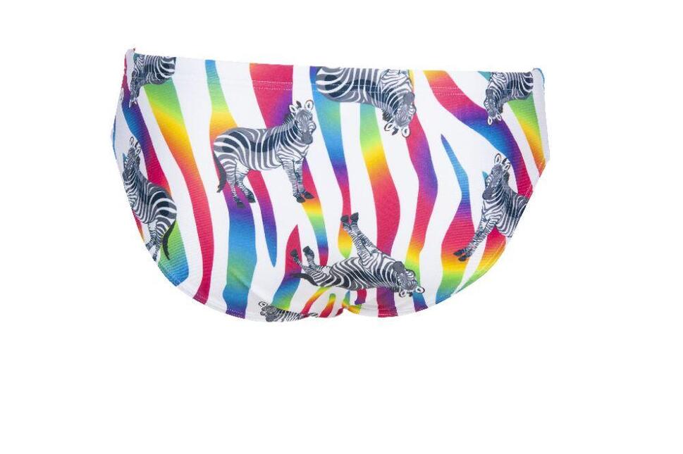 Kąpielówki slipy męskie na basen Arena Crazy Zebras Brief