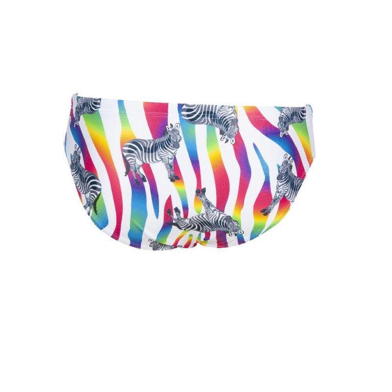 Kąpielówki slipy męskie na basen Arena Crazy Zebras Brief