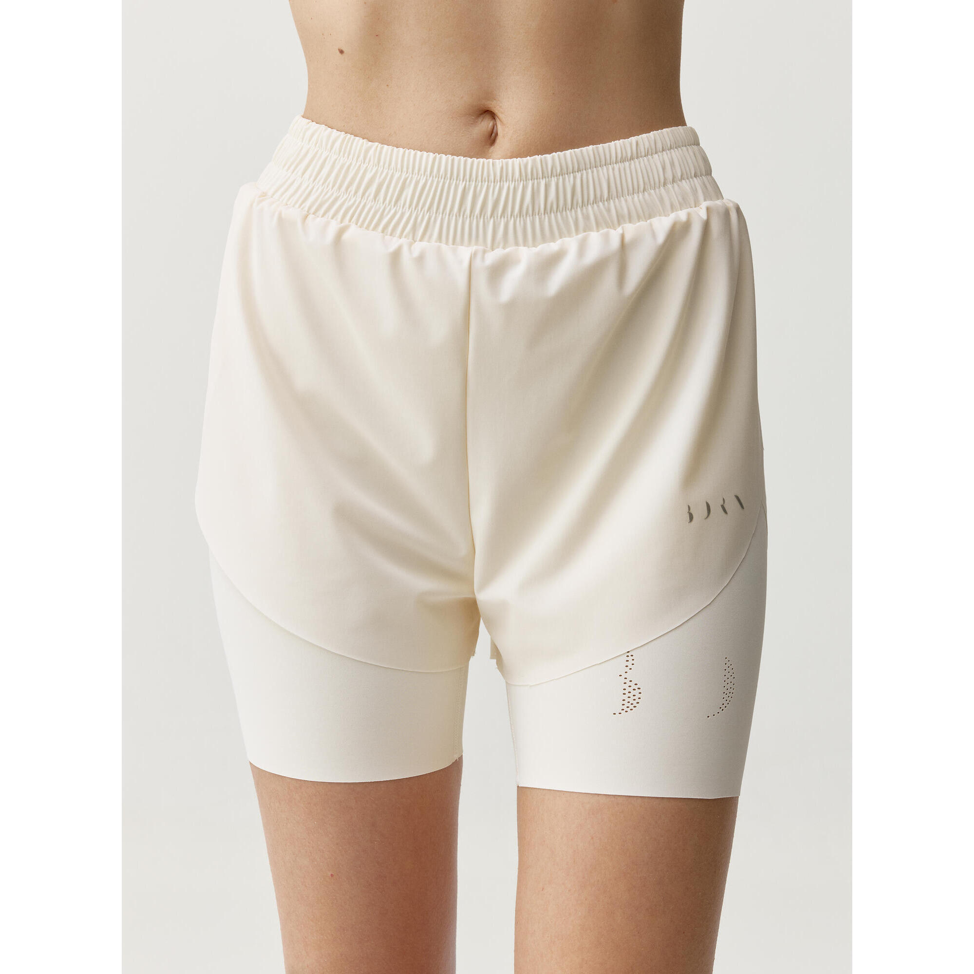 Born Living Yoga - Short De Sport Femme Bikila Born Living Yoga - Short - Blanc - Decathlon