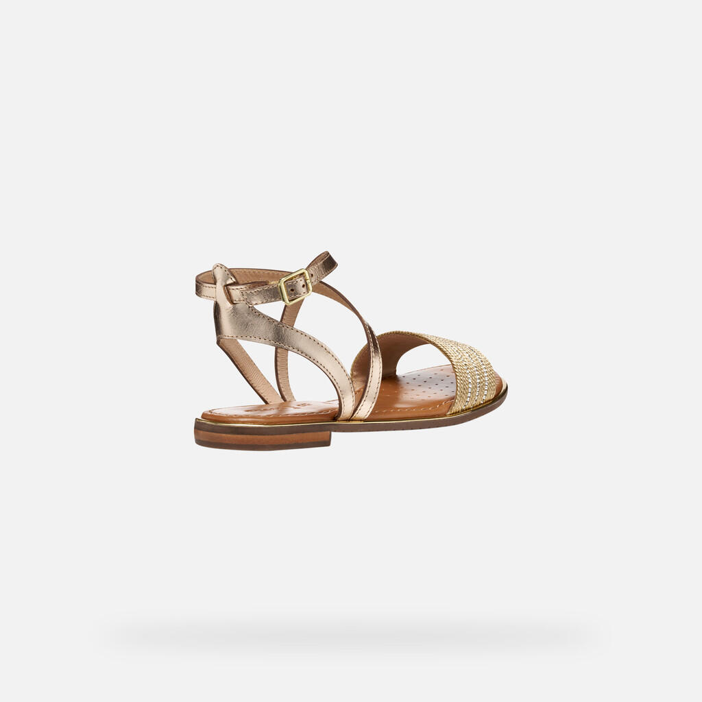 Sandales Femme D SOZY PLUS Or Foncé/Or Clair 7/7