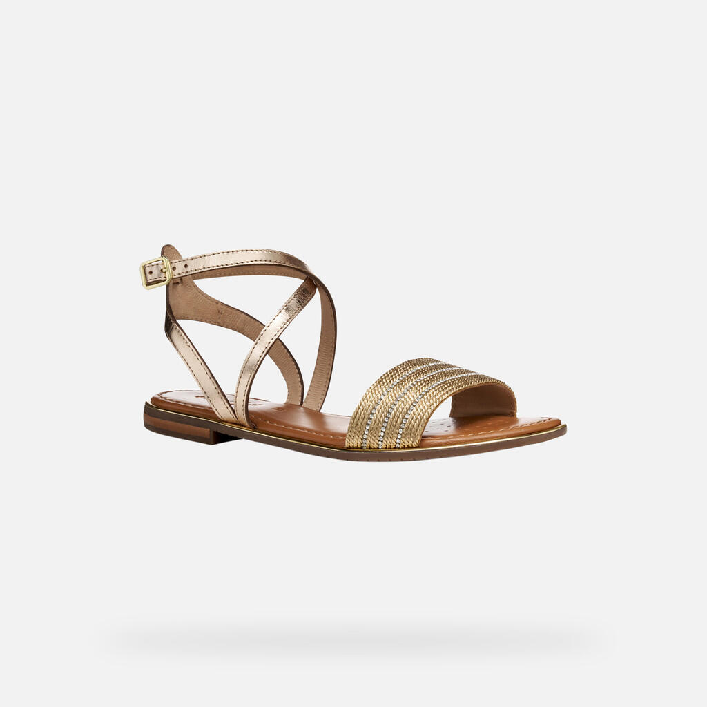 Sandales Femme D SOZY PLUS Or Foncé/Or Clair 5/7