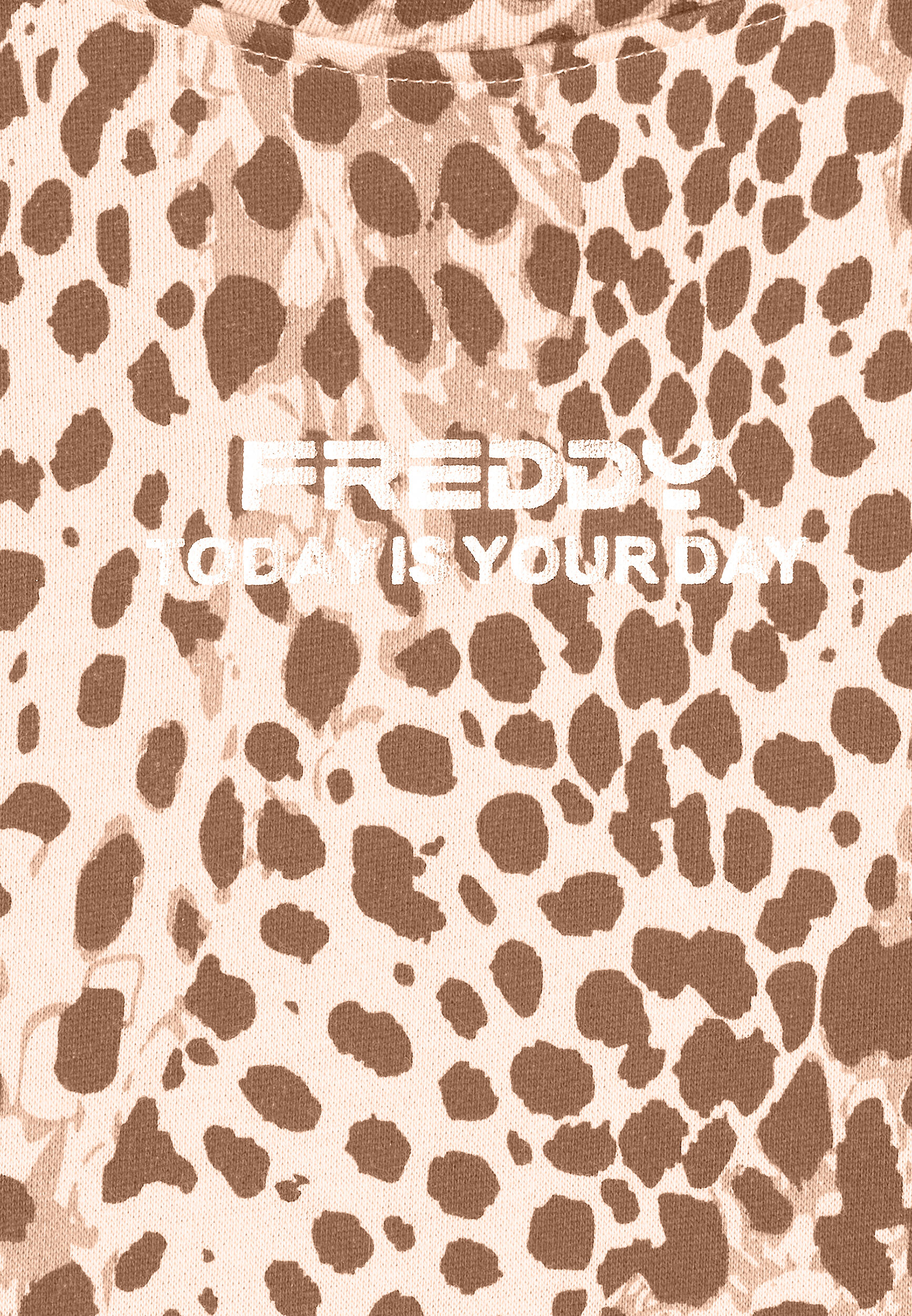Felpa cropped comfort fit animalier 3/3
