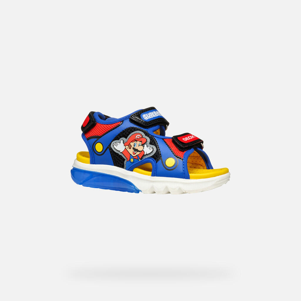Garçon J SANDAL CIBERDRON B Bleu Roi/Rouge 4/7