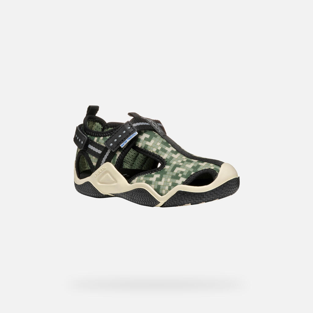 Sandales Garçon JR WADER Vert 4/7