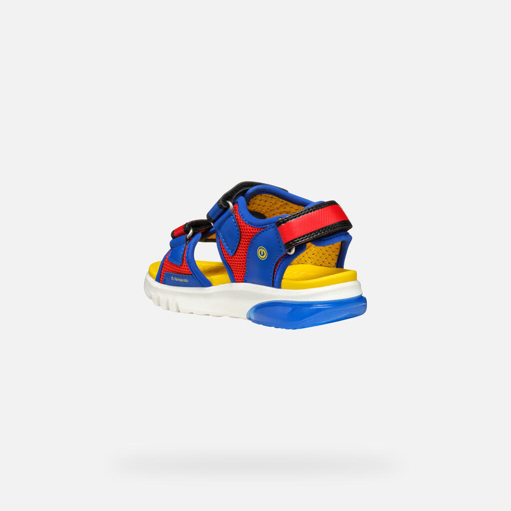Garçon J SANDAL CIBERDRON B Bleu Roi/Rouge 5/7