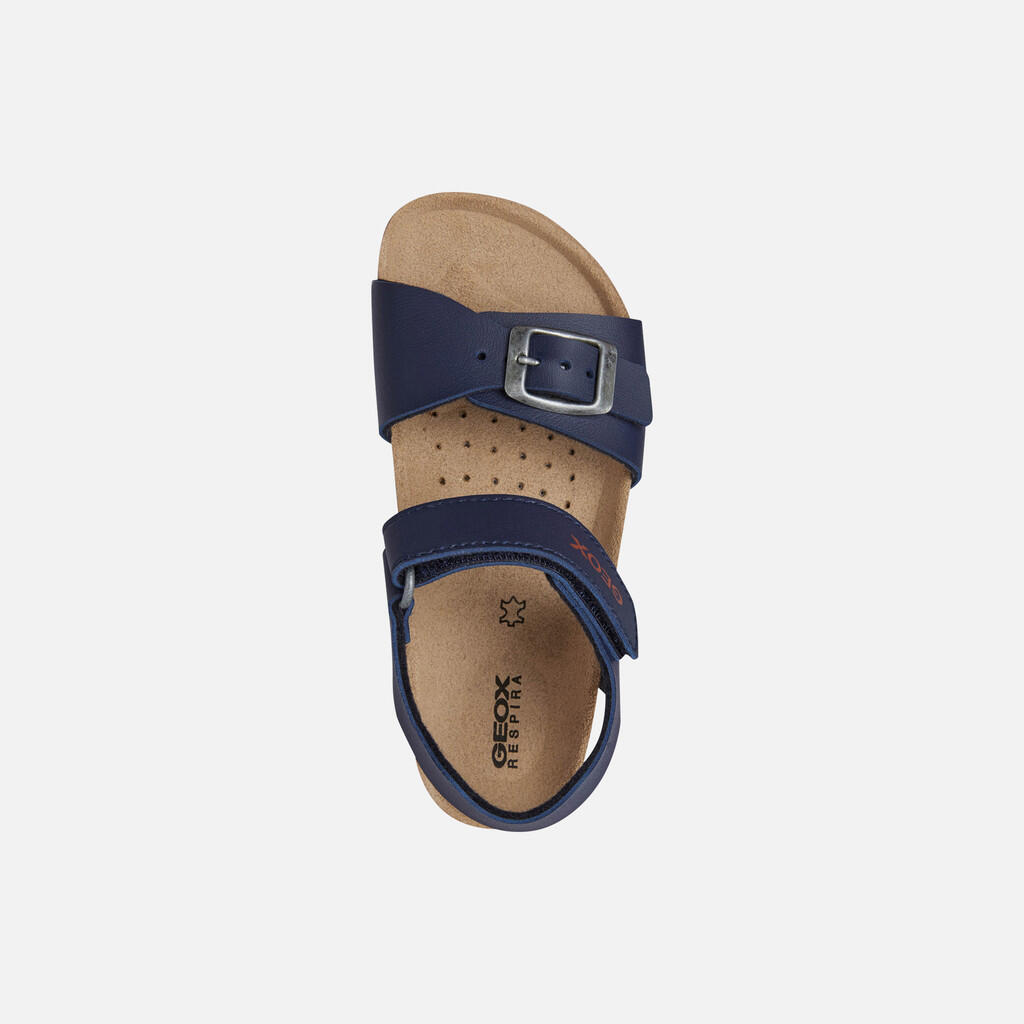 Sandales Garçon J GHITA BOY Bleu Marine/Rouge 6/7