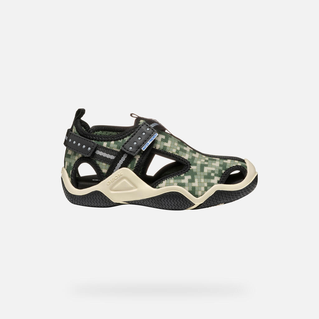 Sandales Garçon JR WADER Vert 2/7