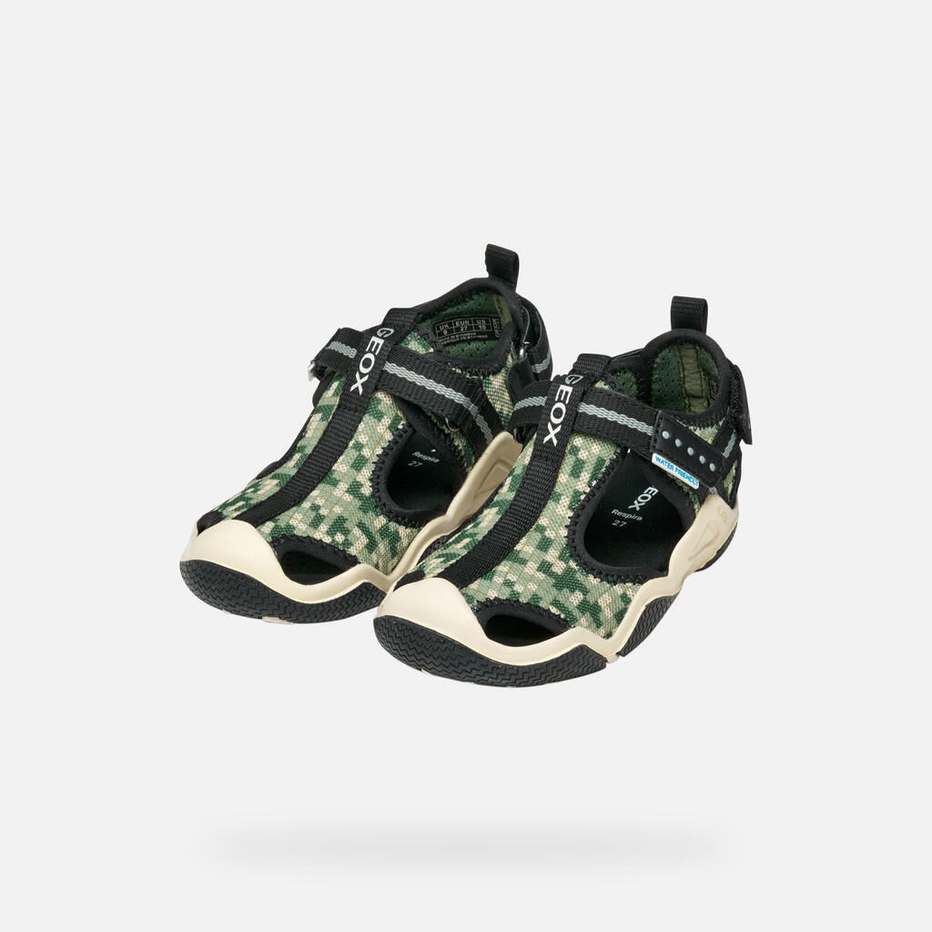 Sandales Garçon JR WADER Vert 3/7