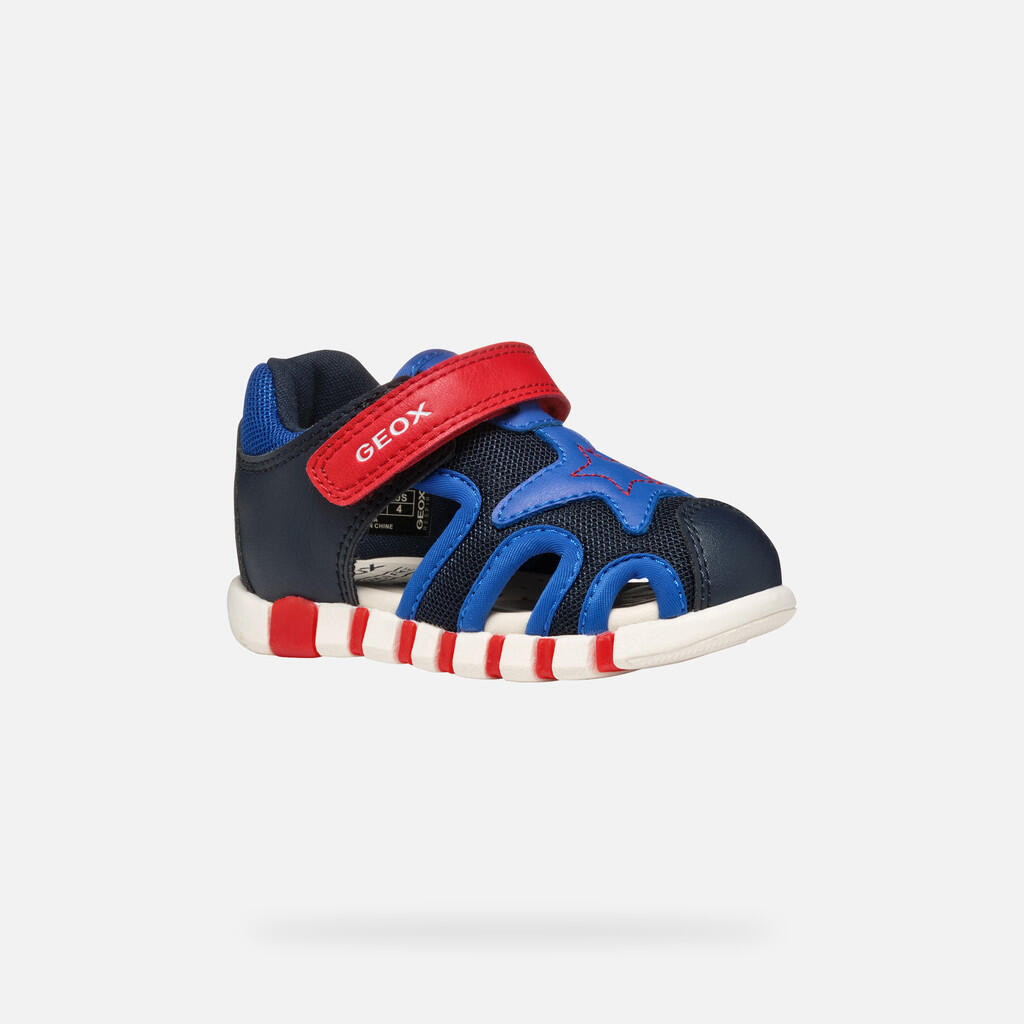 Premiers Pas Bébé Garçon B SANDAL IUPIDOO BOY Bleu Marine/Bleu Roi 4/7