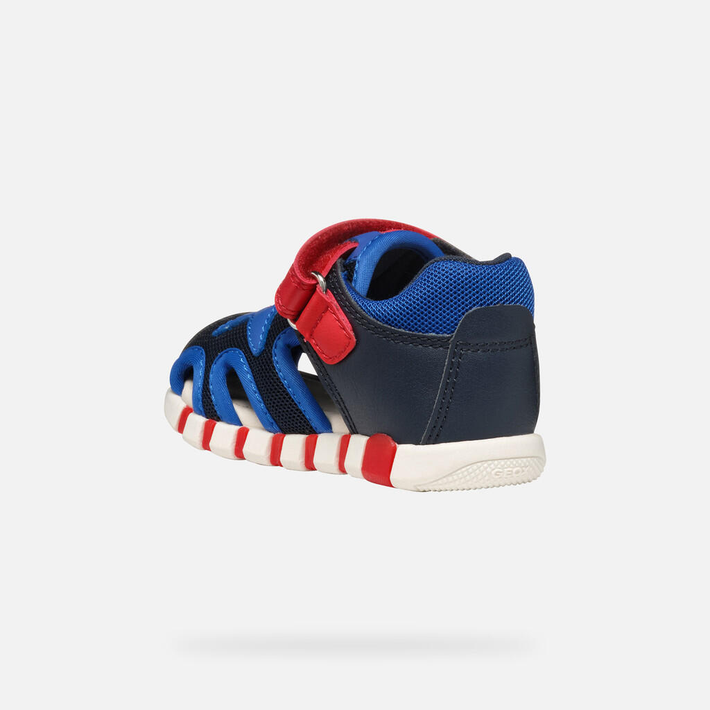 Premiers Pas Bébé Garçon B SANDAL IUPIDOO BOY Bleu Marine/Bleu Roi 5/7