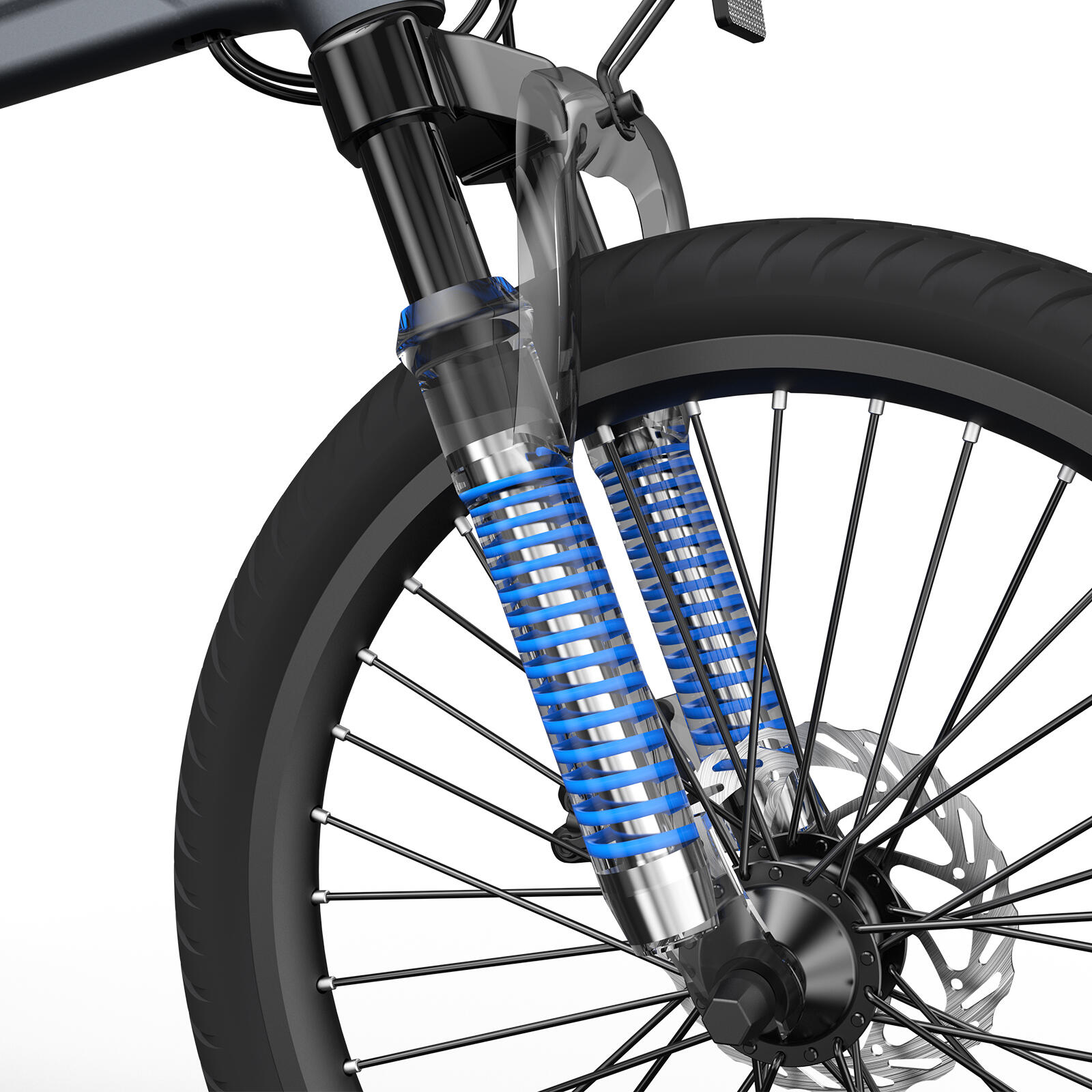 ADO Air20S Vélo électrique Pliable, EBike Entraînement par Courroie, 18.5kg, APP 5/8