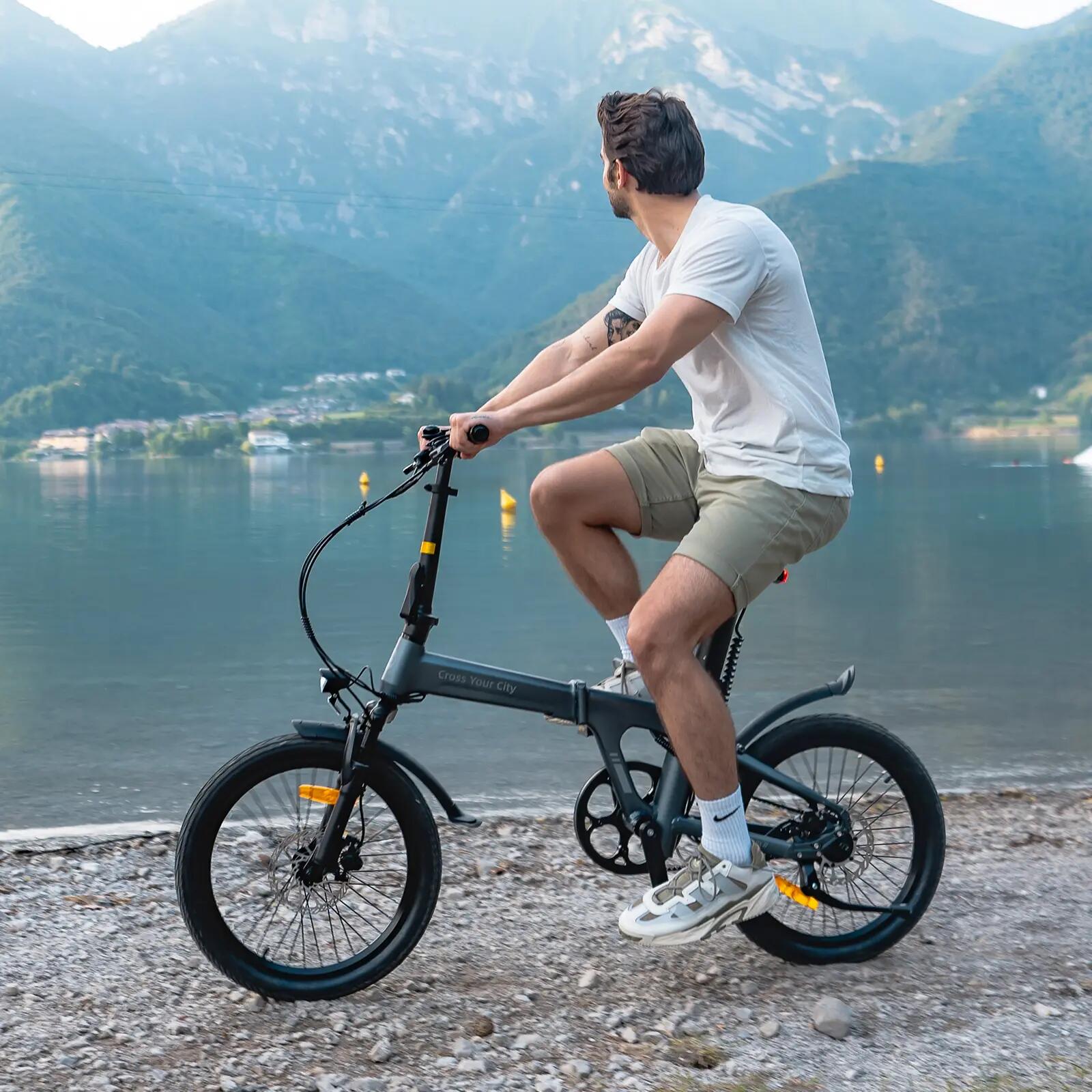 Bicicletă electrică pliabilă ADO Air20S, transmisie cu curea, aplicație 6/8