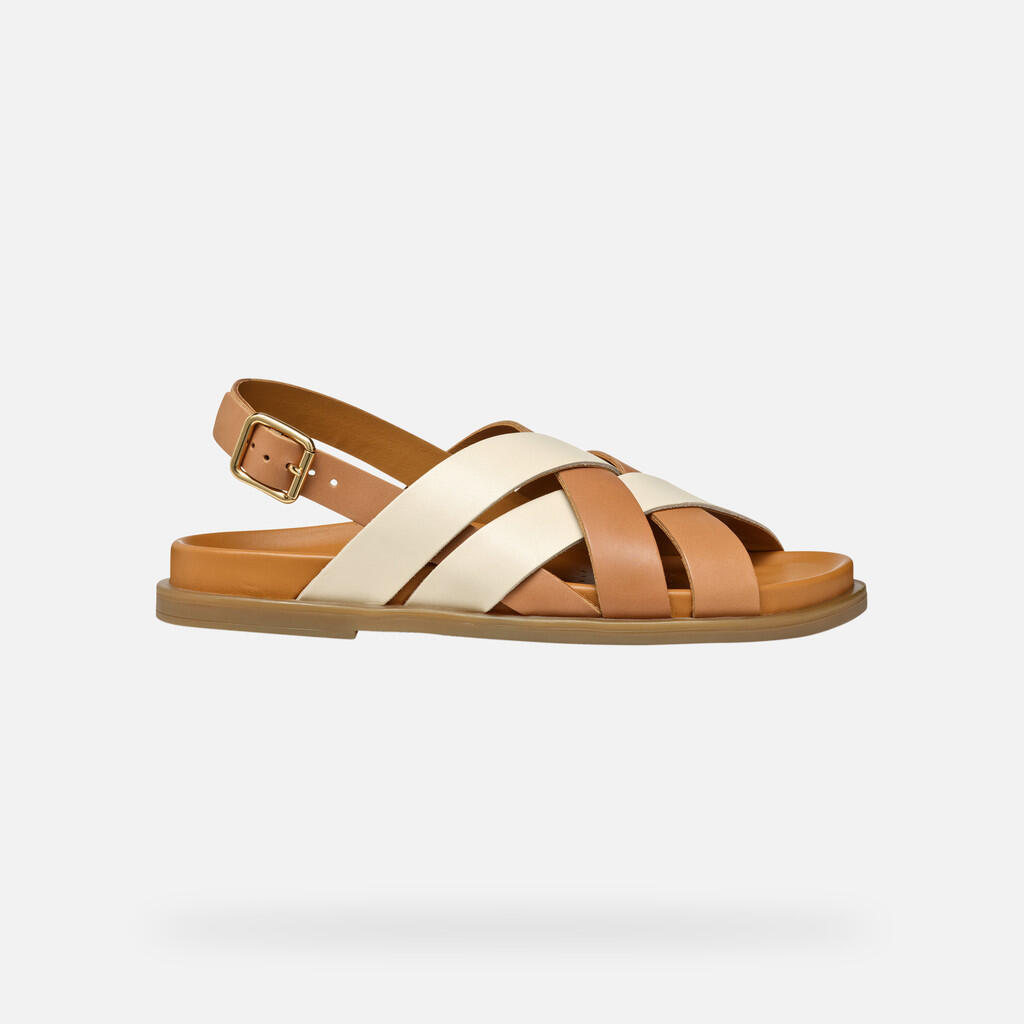 Sandales Femme ADELASH WOMAN Tabac/Blanc Cassé 2/7
