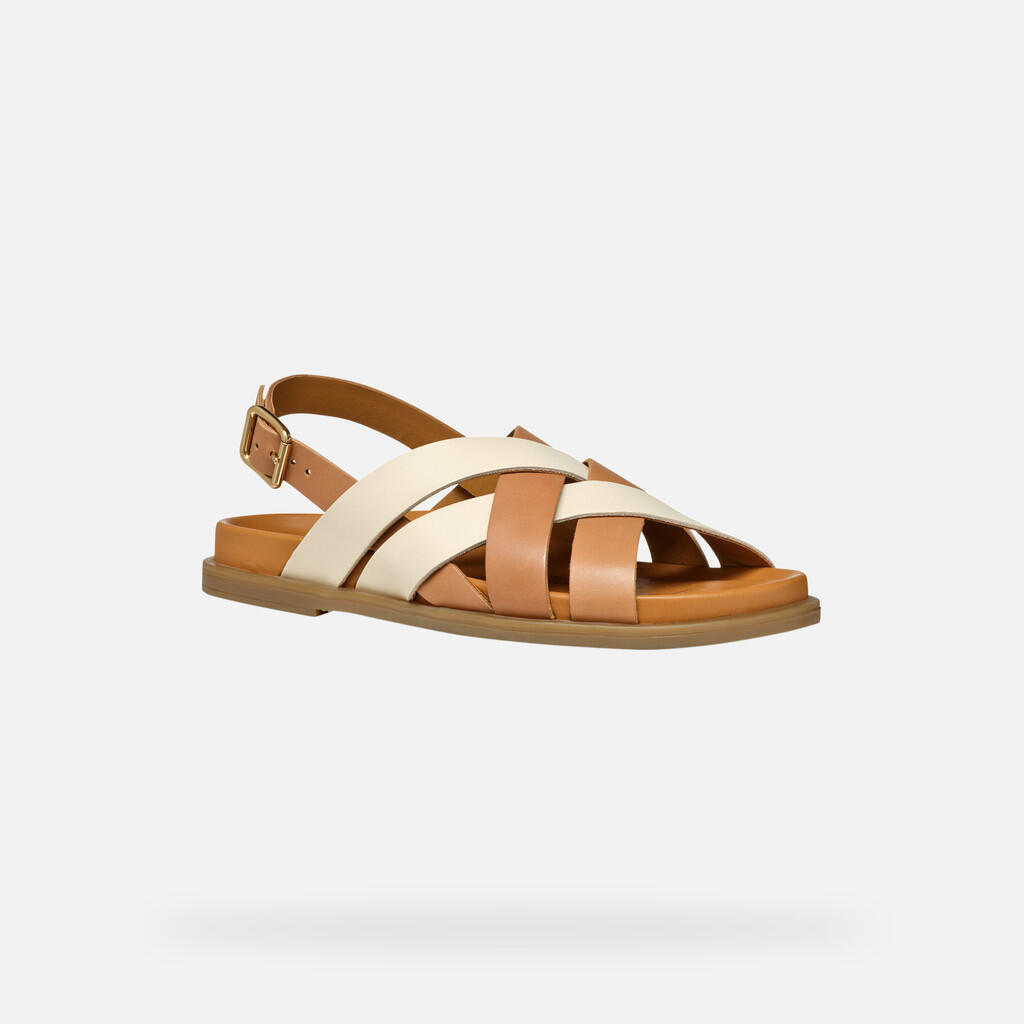 Sandales Femme ADELASH WOMAN Tabac/Blanc Cassé 3/7